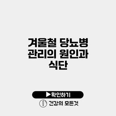 겨울철 당뇨병 관리의 원인과 식단