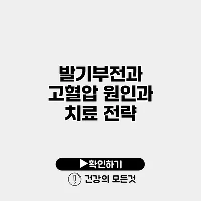 발기부전과 고혈압 원인과 치료 전략