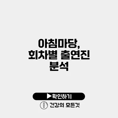 아침마당, 회차별 출연진 분석