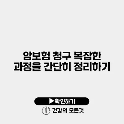 암보험 청구 복잡한 과정을 간단히 정리하기