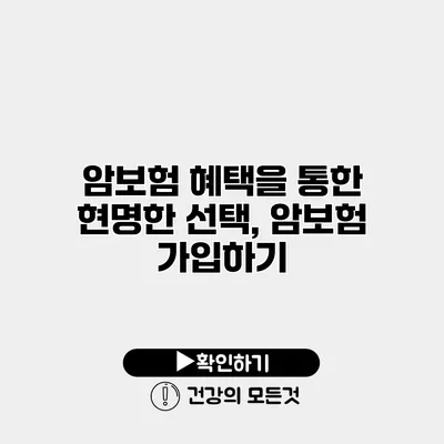 암보험 혜택을 통한 현명한 선택, 암보험 가입하기