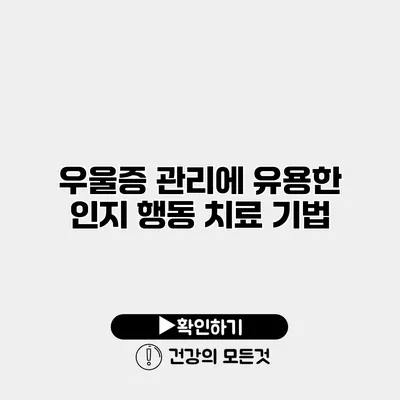 우울증 관리에 유용한 인지 행동 치료 기법