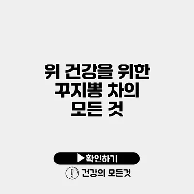 위 건강을 위한 꾸지뽕 차의 모든 것