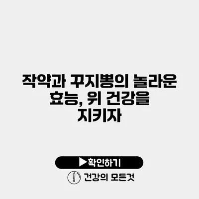 작약과 꾸지뽕의 놀라운 효능, 위 건강을 지키자