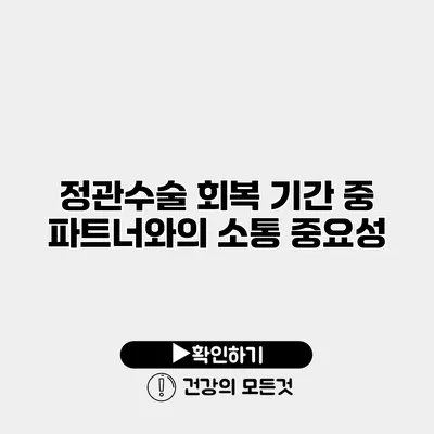 정관수술 회복 기간 중 파트너와의 소통 중요성