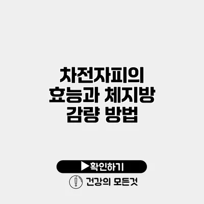 차전자피의 효능과 체지방 감량 방법