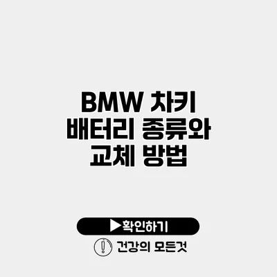 BMW 차키 배터리 종류와 교체 방법