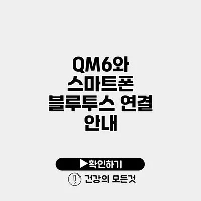 QM6와 스마트폰 블루투스 연결 안내