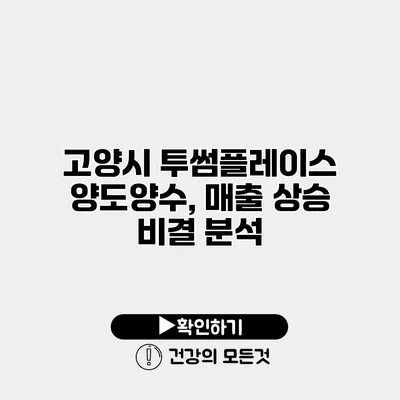 고양시 투썸플레이스 양도양수, 매출 상승 비결 분석