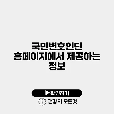 국민변호인단 홈페이지에서 제공하는 정보