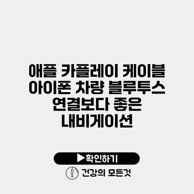 애플 카플레이 케이블 아이폰 차량 블루투스 연결보다 좋은 내비게이션