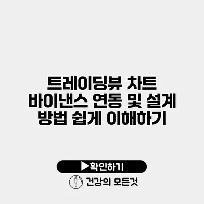 트레이딩뷰 차트 바이낸스 연동 및 설계 방법 쉽게 이해하기