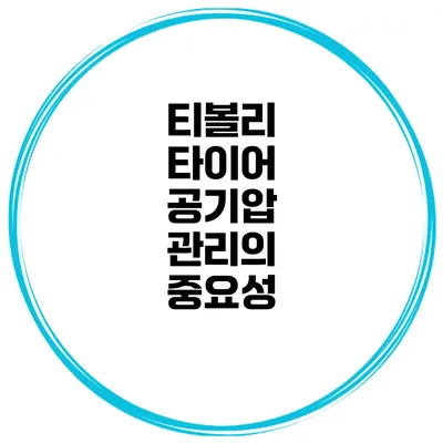 티볼리 타이어 공기압 관리의 중요성